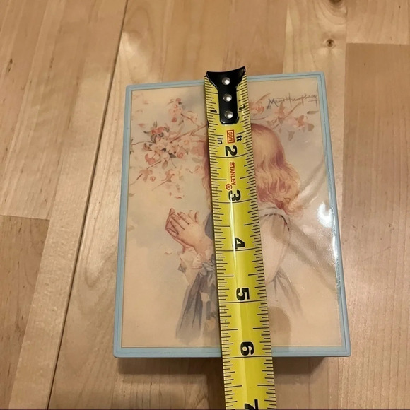 In The Orchard Girl Musical Trinket Box Mozart Lullaby Victorian 1991 Hamilton - Picture 12 of 14